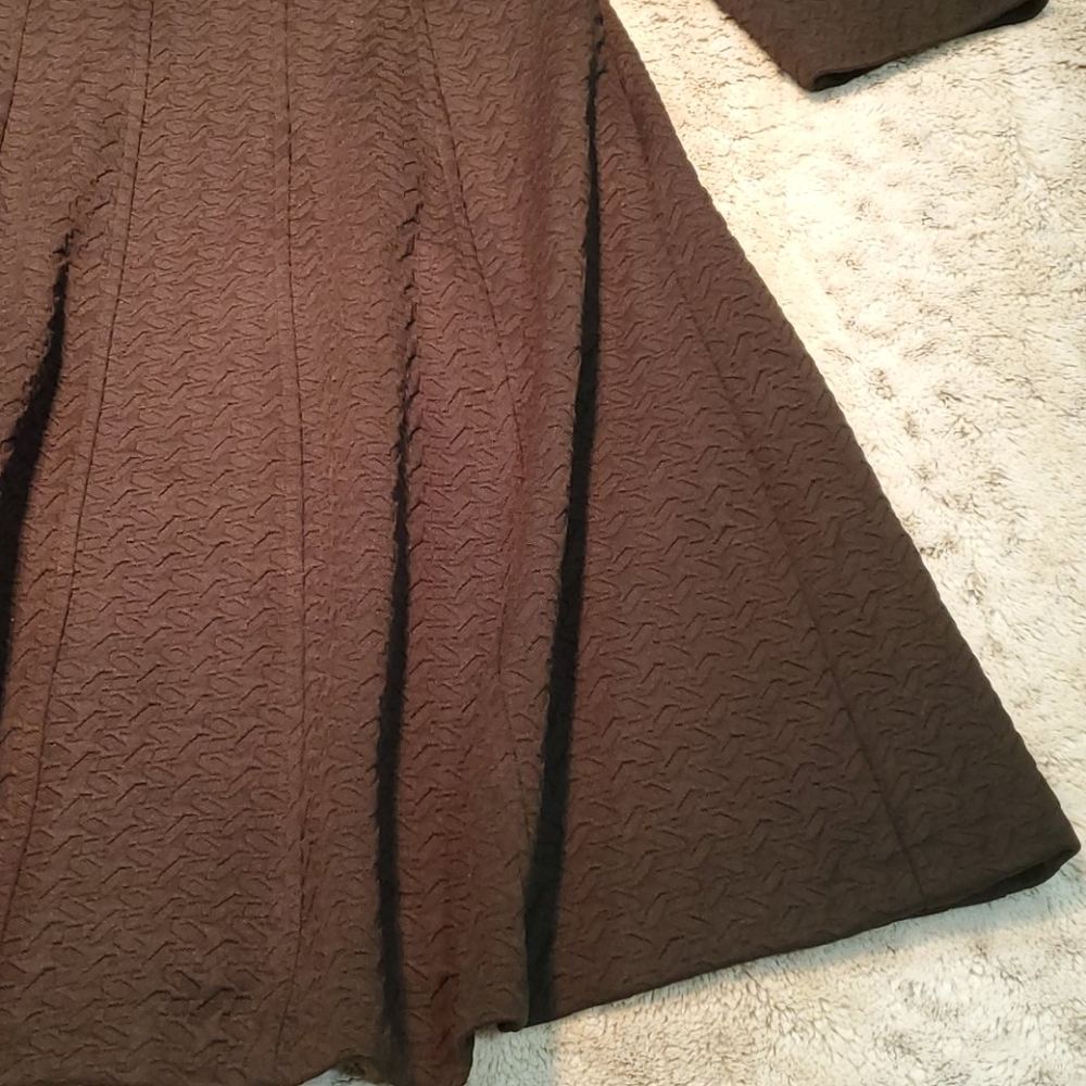 The Limited Black 3/4 Sleeve Crew Neck Knee Length Textured Dress Size XL NWT - Picture 2 of 6